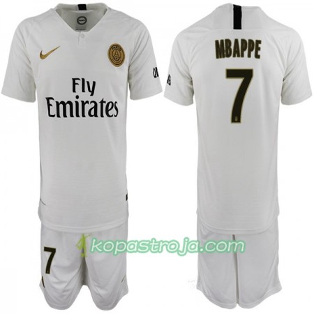 Billiga Fotbollströjor Paris Saint-Germain Mbappe 7 Barn Borta tröja 2018/19 Kortärmad